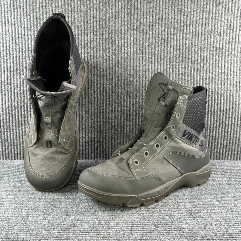 Viktos Johnny Combat Waterproof Boots Mens 11 Ranger Green Tactical No Laces